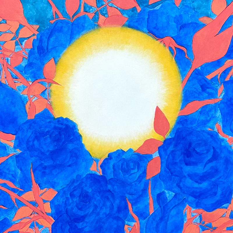 Thumbnail for Artist Bohwa Kim's 2025 painting 'The Moon and Blue Roses'